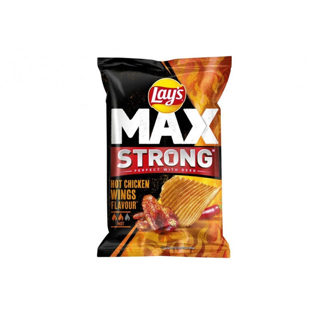 LAY'S Max Strong Hot Chicken Wings - Patatine piccanti al gusto di ali di pollo