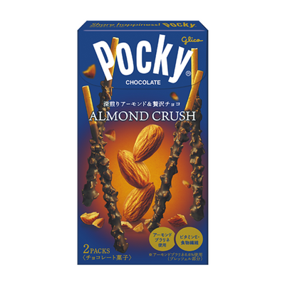 Pocky Chocolate Almond Crush  - bastoncini ricoperti di cioccolato e scaglie di mandorla (scadenza 30/04/2024)