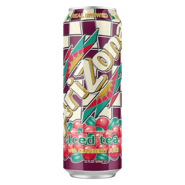 ARIZONA ICED TEA CRANBERRY JUICE 650ml - Tè Freddo Con Succo Mirtilli Rossi