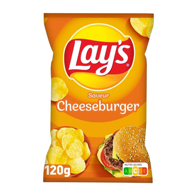 Lay's Saveur Cheeseburger - Patatine al gusto di Cheeseburger 120gr