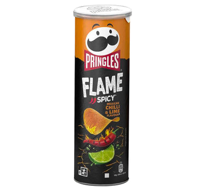 PRINGLES FLAME SPICY MEXICAN CHILLI & LIME - patatine piccanti al gusto Lime da 160gr