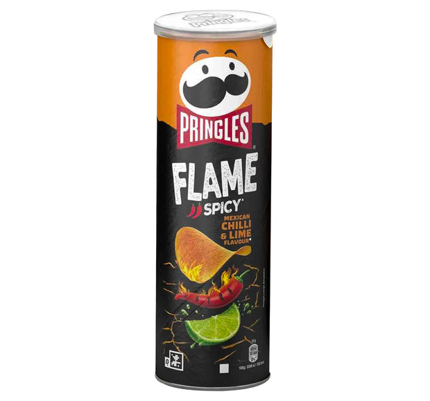 PRINGLES FLAME SPICY MEXICAN CHILLI & LIME - patatine piccanti al gusto Lime da 160gr