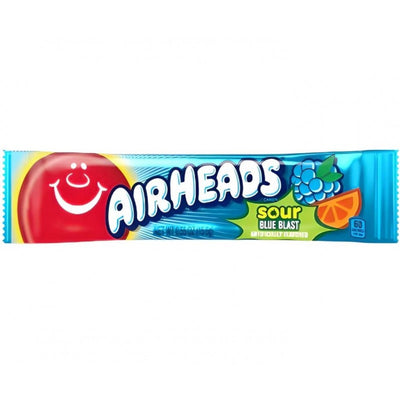 Airheads Sour Blue Blast - Caramella gommosa gusto Lampone Blu
