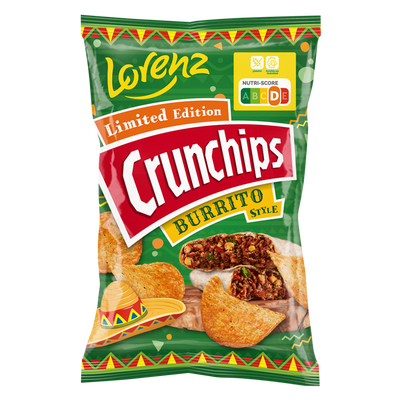 LORENZ Limited Edition Crunchips Burrito Style - Patatine Speziate Gusto Burrito 130g