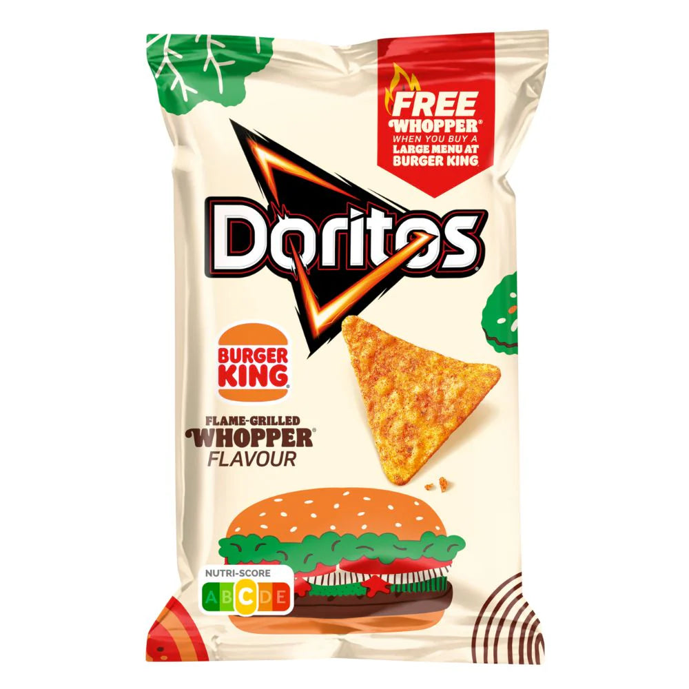 Doritos Flame-Grilled Whopper Flavour - patatine al gusto di whopper 100gr