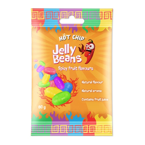 HOT CHIP JELLY BEANS  - Caramelle Piccanti alla Frutta 60gr