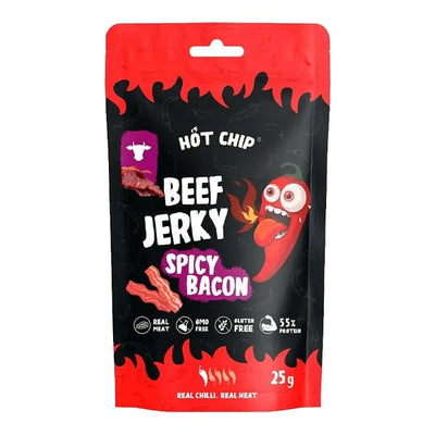 HOT CHIP BEEF JERKY SPICY BACON  - Carne Secca Gusto Bacon
