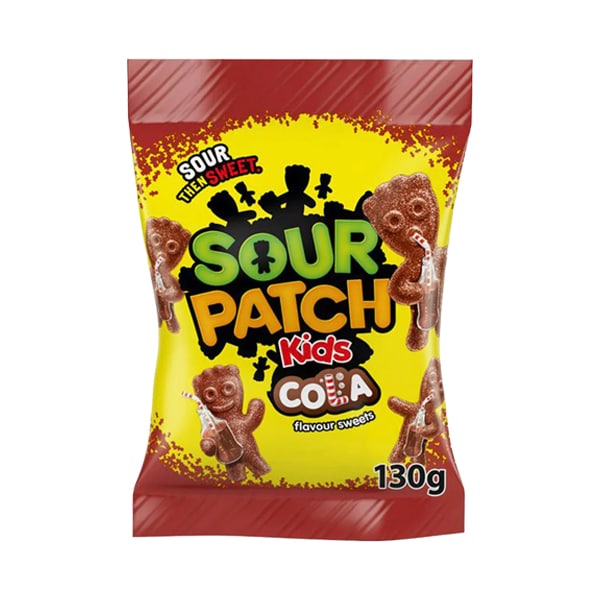 SOUR PATCH KIDS COLA 130gr - caramelle aspre ricoperte di zucchero gusto Cola