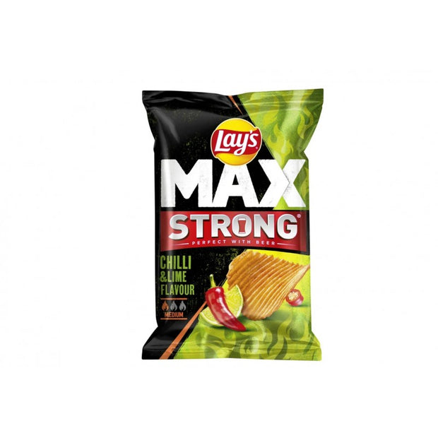 LAY'S Max Strong Chilli & Lime - Patatine gusto peperoncino e lime