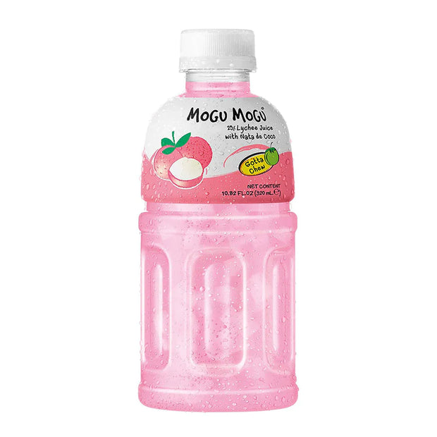 Mogu Mogu Lychee Juice - bevanda al succo di litchi e Nata de cocco  320ml