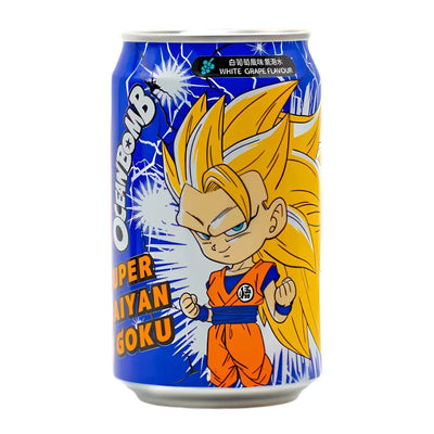 OCEAN BOMB Dragon Ball Goku Super Saiyan 3 - bevanda frizzante al gusto di uva bianca 330ml