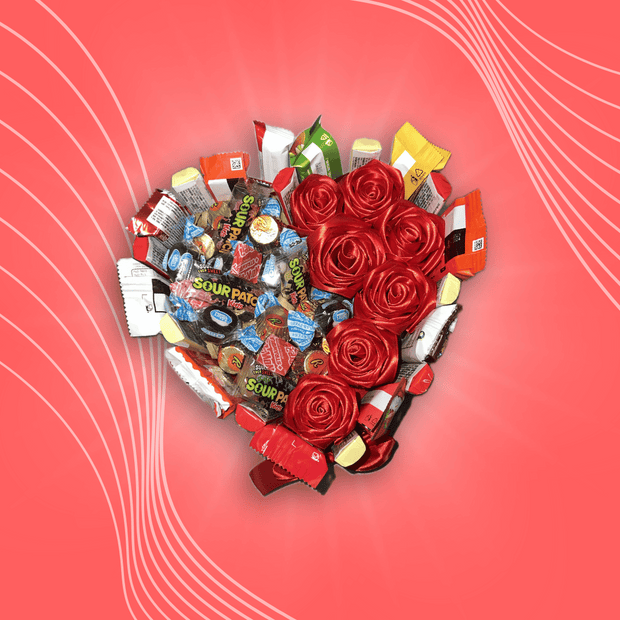 LOVE BOX - Cuore di San Valentino con Snack, Cioccolattini e Caramelle
