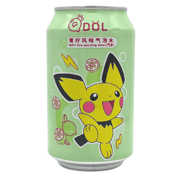 Qdol Pokemon Pichu Bevanda Gassata Gusto Lime 330ml