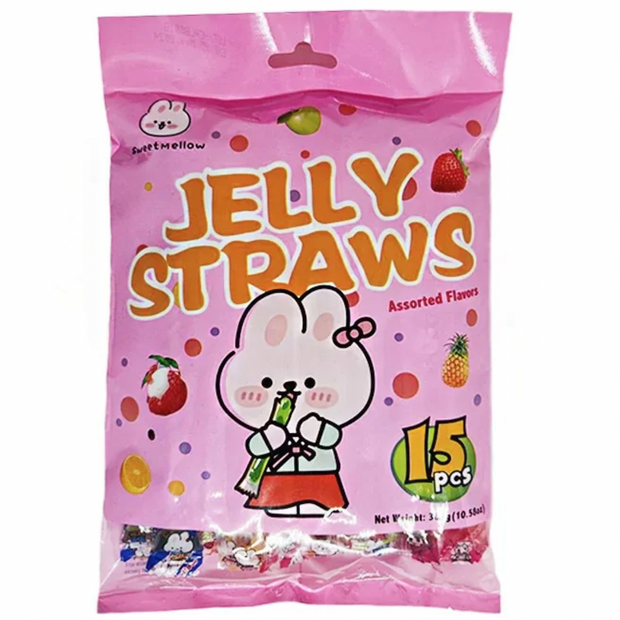 JELLY STRAWS 15 Gelatine Alla Frutta 300g