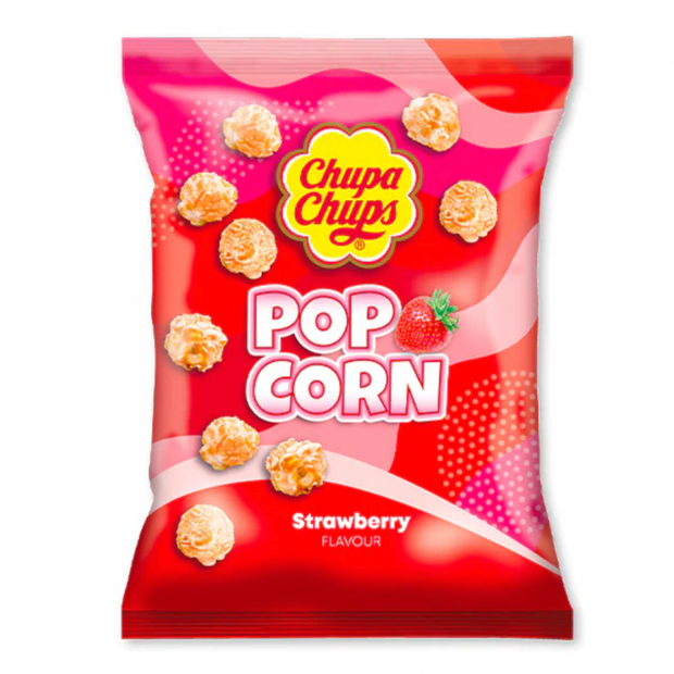 CHUPA CHUPS Popcorn Strawberry - Popcorn gusto Fragola