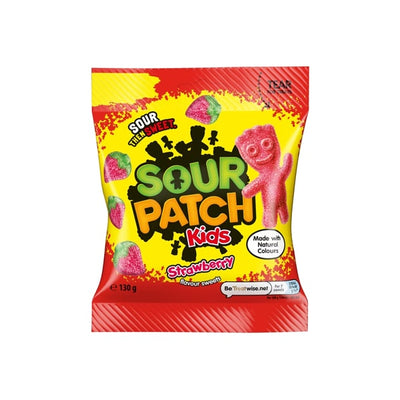 Sour Patch Kids Strawberry 130gr - Caramelle aspre gusto fragola