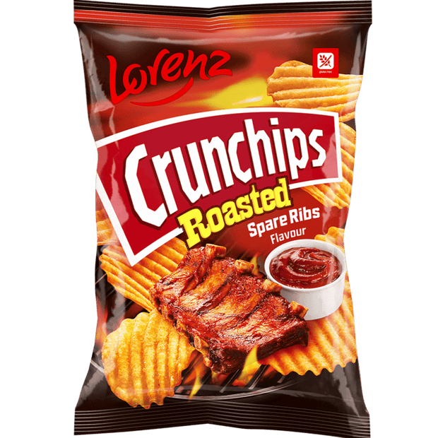 LORENZ Crunchips Roasted Spare Ribs - Patatine gusto costolette 110g