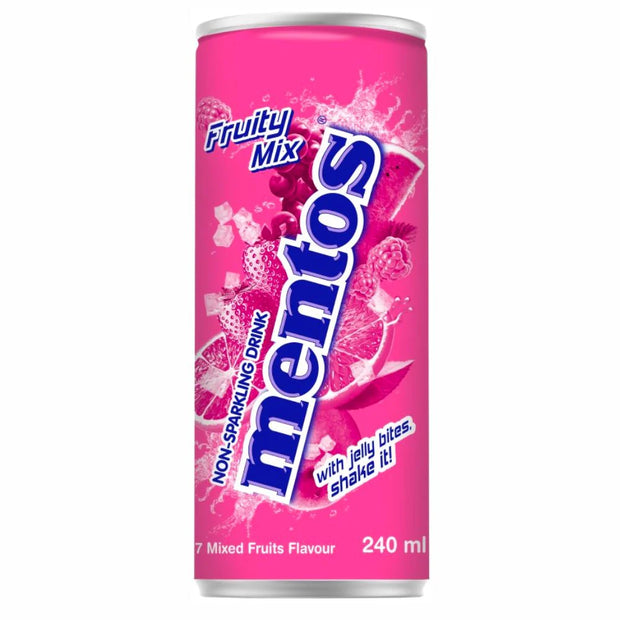 MENTOS FRUITY MIX - Soft Drink Gusto Frutta Con Pezzi Di Gelatina Di Cocco 240ml