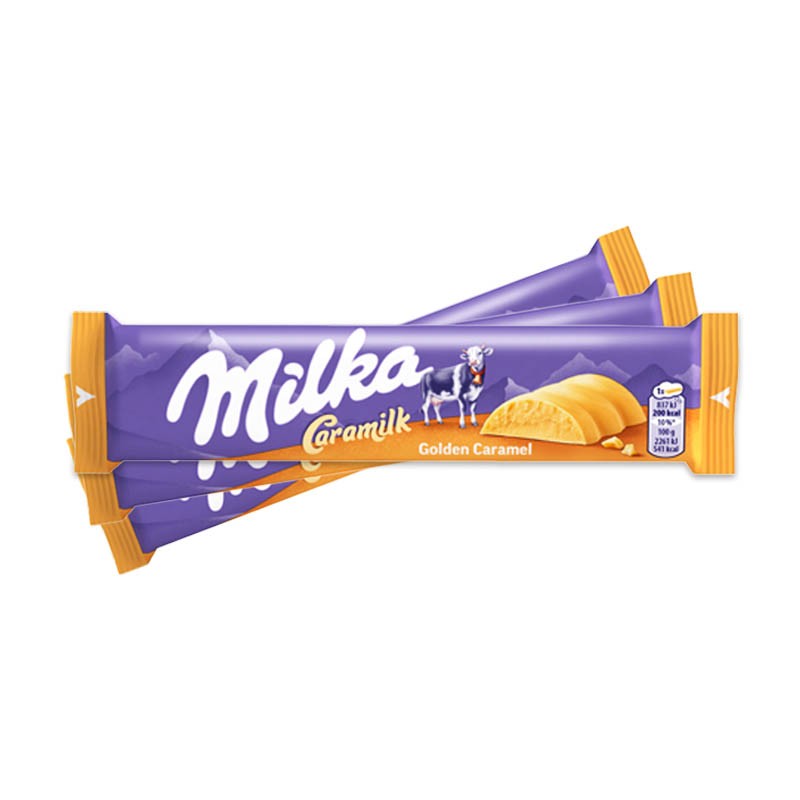 MILKA Chocolate Bar Caramilk - barretta al cioccolato bianco e caramello