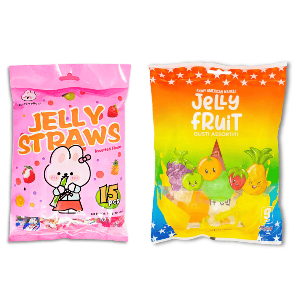Jelly Fruit Gelatine 315gr + Jelly Straws 300g