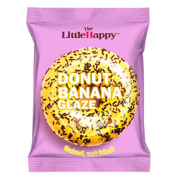 THE LITTLE HAPPY Donut Banana Glaze - ciambella glassata alla banana 50gr