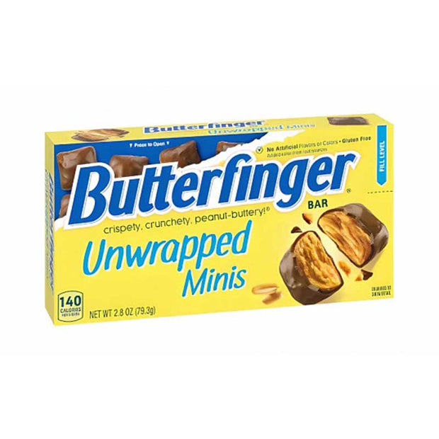 BUTTERFINGER BITES THEATRE BOX 79g - cioccolatini caramello, burro d'arachidi e cioccolato
