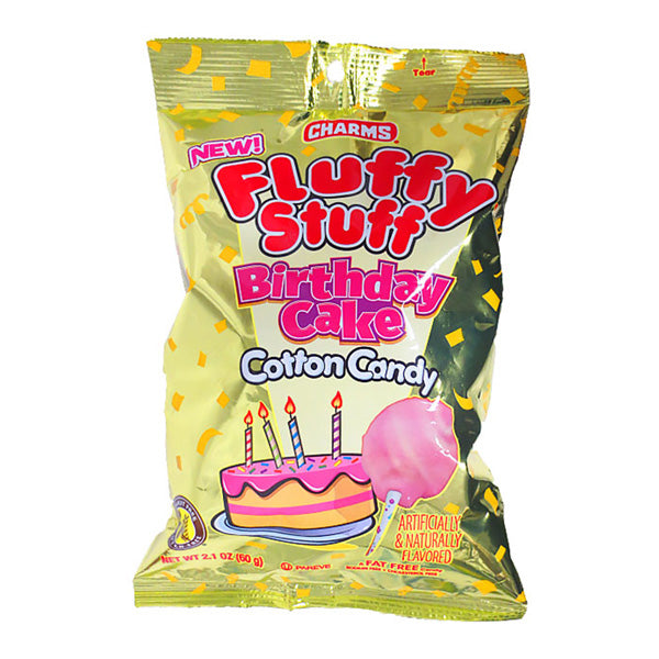 CHARMS FLUFFY STUFF BIRTHDAY CAKE COTTON CANDY - Jerry America