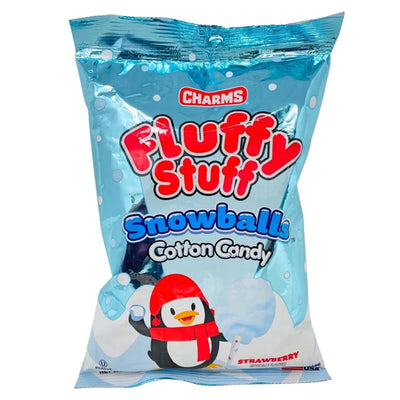 CHARMS FLUFFY STUFF SNOW BALLS COTTON CANDY 60g - zucchero filato a forma di palla di neve - Jerry America