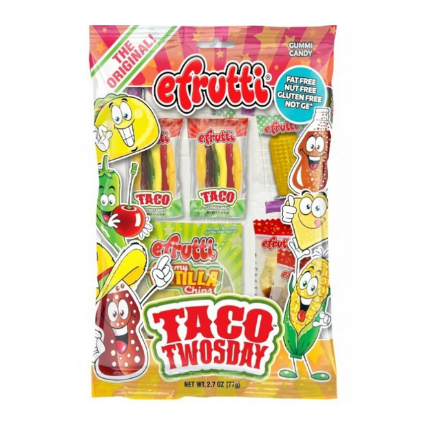 EFRUTTI GUMMI TACO TOWSDAY 77g - caramelle gommose a forma di cibo Messicano