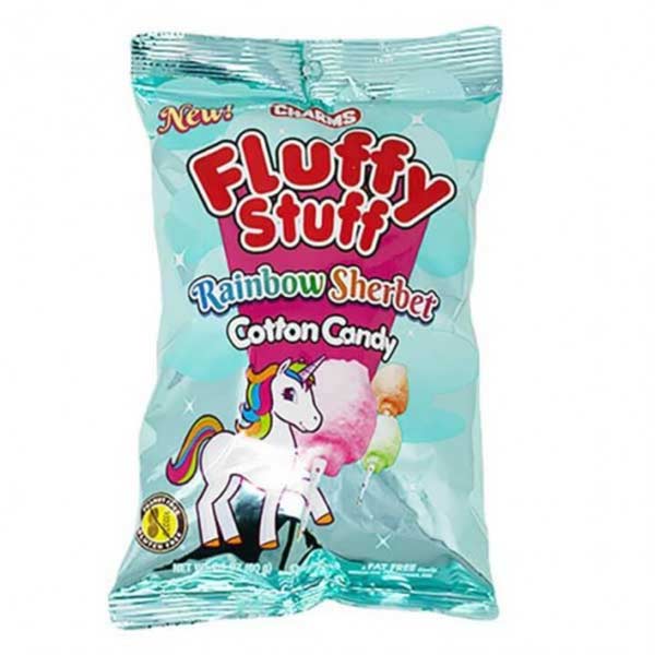 CHARMS FLUFFY STUFF RAINBOW SHERBET COTTON CANDY - zucchero filato gusti sorbetti vari 60g