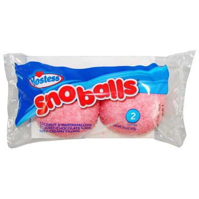 HOSTESS SNO BALLS 2 PACK ROSA - merendine al cioccolato ricoperte di marshmallow e cocco