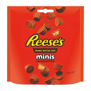 REESE'S PEANUT BUTTER CUPS MINIS 90g - mini coppette di cioccolato ripiene di burro d'arachidi
