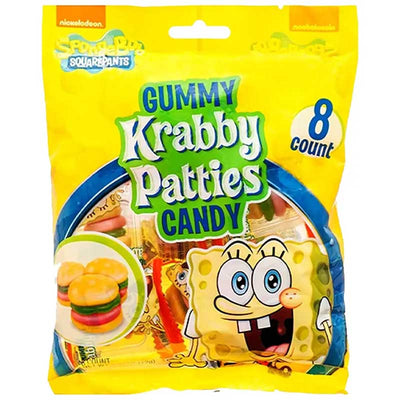 SPONGEBOB GUMMY KRABBY PATTIES BAG 72g - busta di 8 caramelle gommose a forma di hamburger
